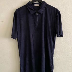 ZARA Suede Polo Shirt